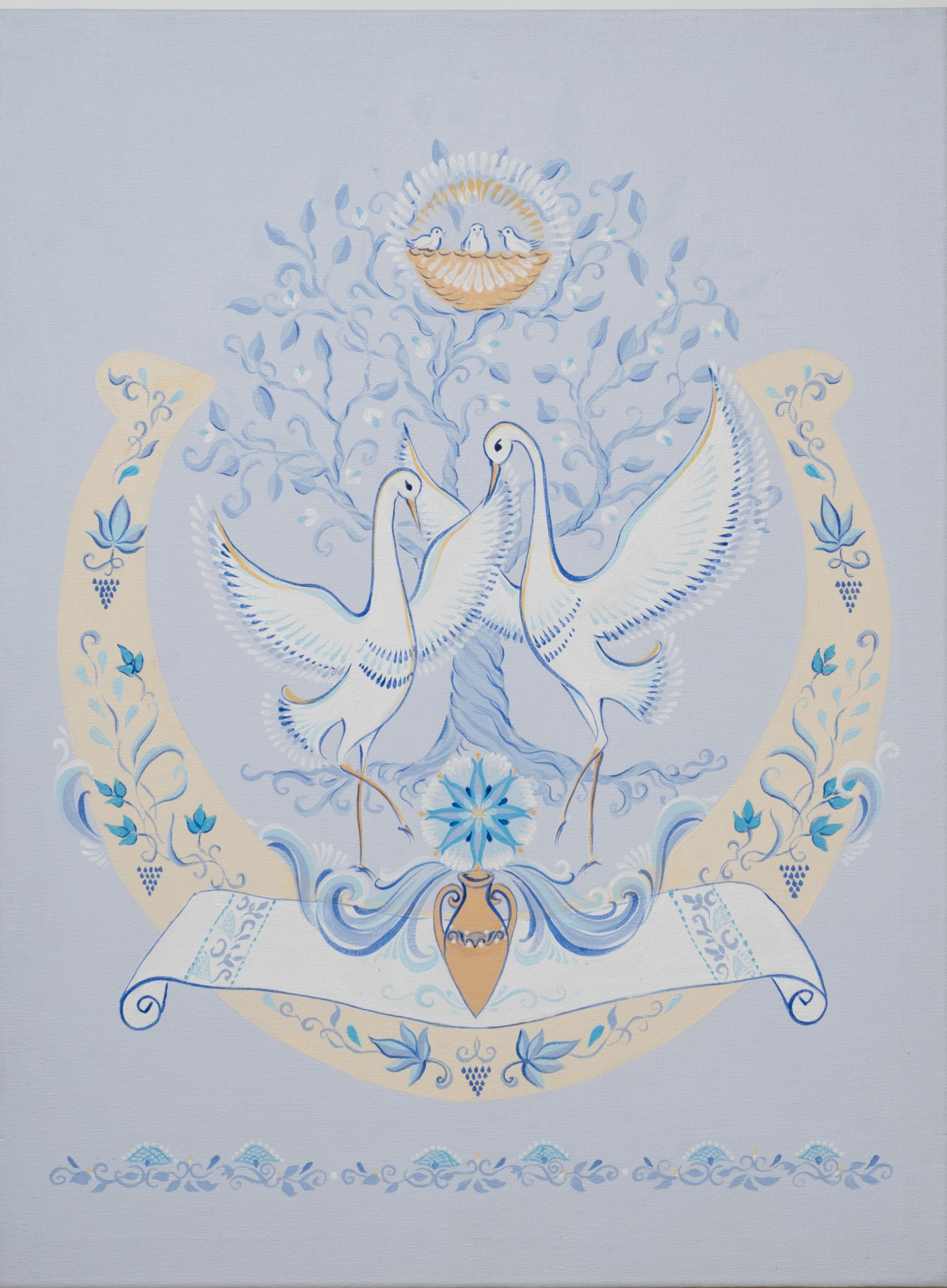 Корнієнко Ксенія. «Оберіг роду». 2026, Миколаїв. Полотно, акрил. 55 х 45 см.